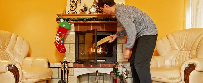 Rusted Metal Fireplace Restoration in Waukesha, Wisconsin
